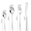 Jogo Talheres 24 Peças Faqueiro Inox Premium